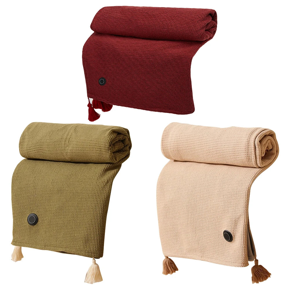 Wearable Heating Electric Blanket Shawl USB Heated Blanket Shawl Portable Body Warmer Blanket for Home Office